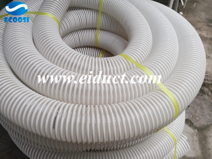 Why Ecoosi PVC flexible suction hose transport hose is ideal for water supply and abrasive solids such as dusts, powders and chips, grains?