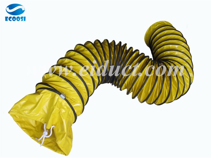 portable flexible air ventilation ducting hose