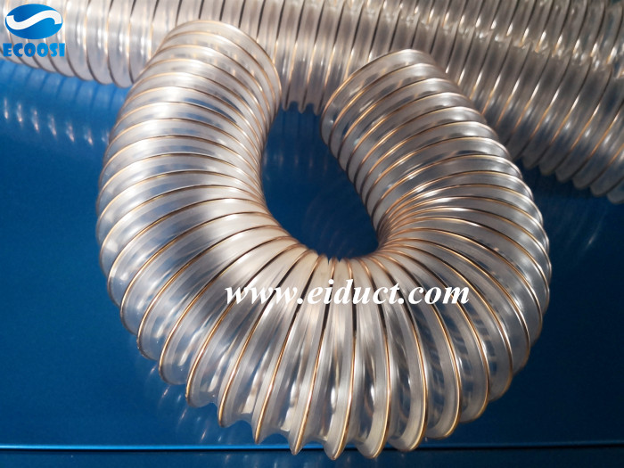 Ecoosi Flexible PU Woodworking Dust Collection Hose Working