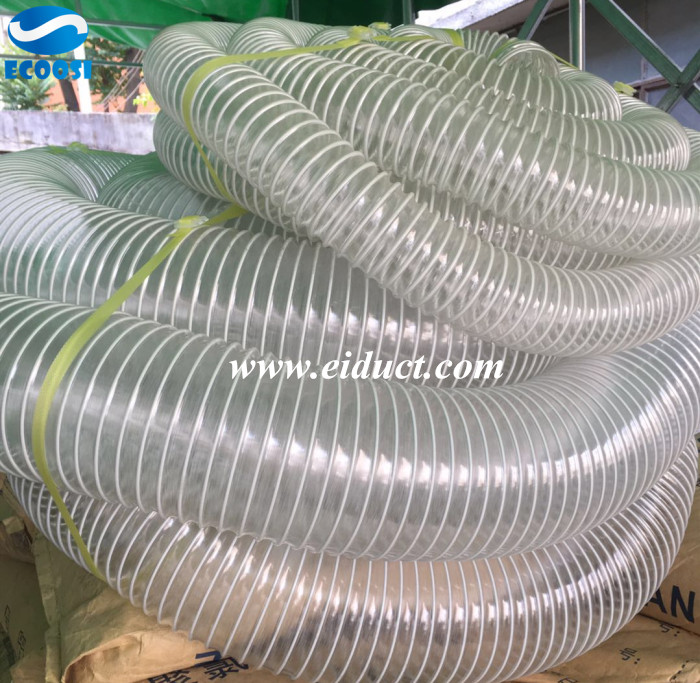 What is the applications of Ecoosi Industrial PVC transparent clear steel wire hose?