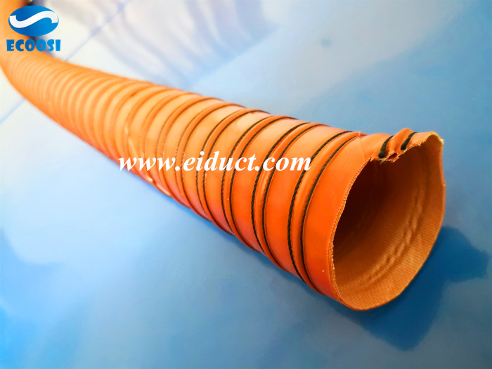 Ecoosi flexible red silicone air duct hose
