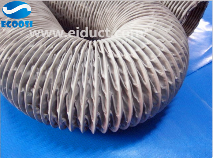 Flame retardant PVC fabric tarpaulin air flex duct hose from Ecoosi Industrial Co., Ltd.