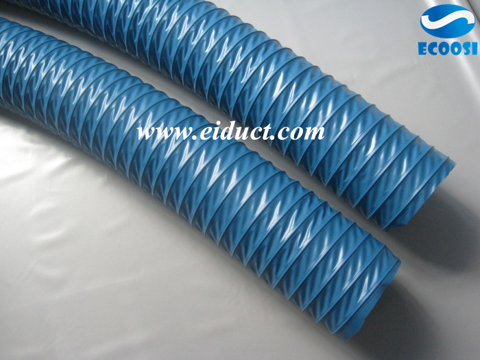 Blue flame retardant fabric air duct hose from Ecoosi Industrial Co., Ltd.