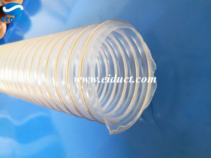 Industrial polyurethane dust collection flexible ducting hose from Ecoosi Industrial Co., Ltd.