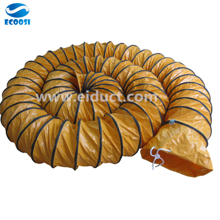 A common application of a portable flexible duct ventilation fan hose is as a transfer ducting for dehumidifier.