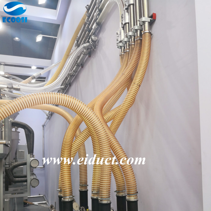 Ecoosi PU abrasion resistant duct hose produced by the new process is 30 more powerful than the traditional PU flex duct hose.
