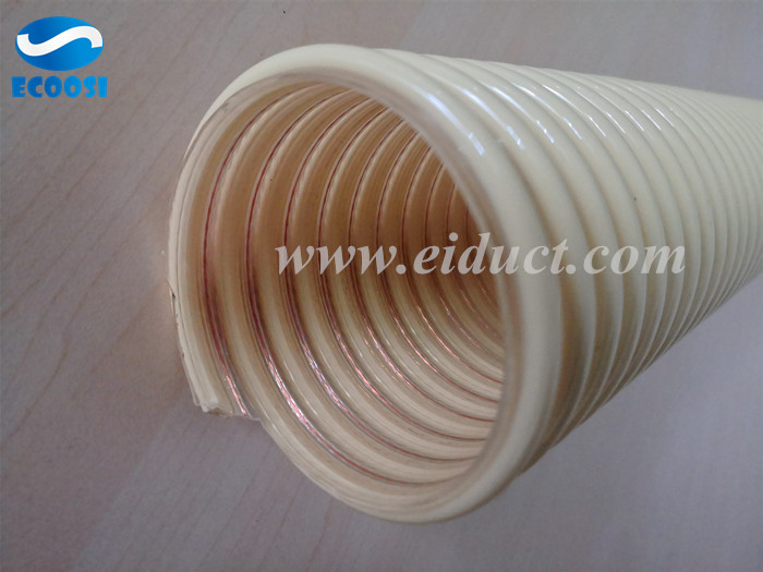 Why you should choose ecoosi flexible PU anti static suction hose to preventing static buildup when transport materials？