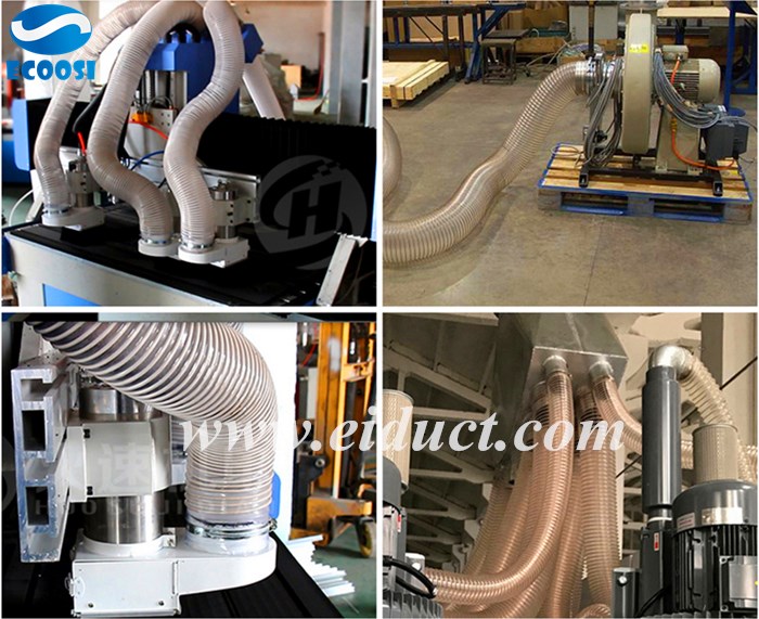 PU vacuum hose, PVC vacuum hose, industrial dust collection hose construction and wear resistance analysis