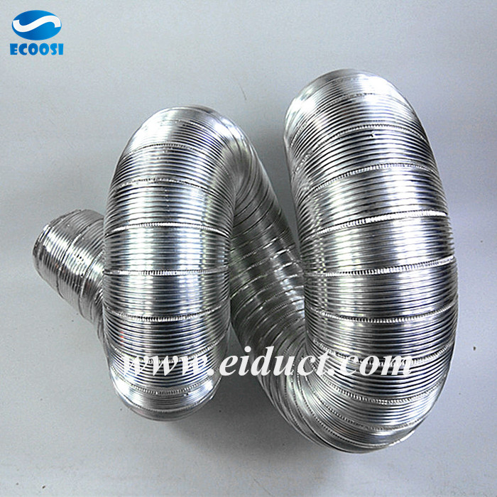 What is the application range of Ecoosi flexible Semi-rigid Aluminum air duct hose？