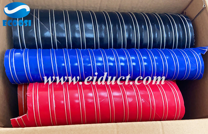 What is Ecoosi High Temp Two Ply Fiberglass Silicone Coated Duct Hose？