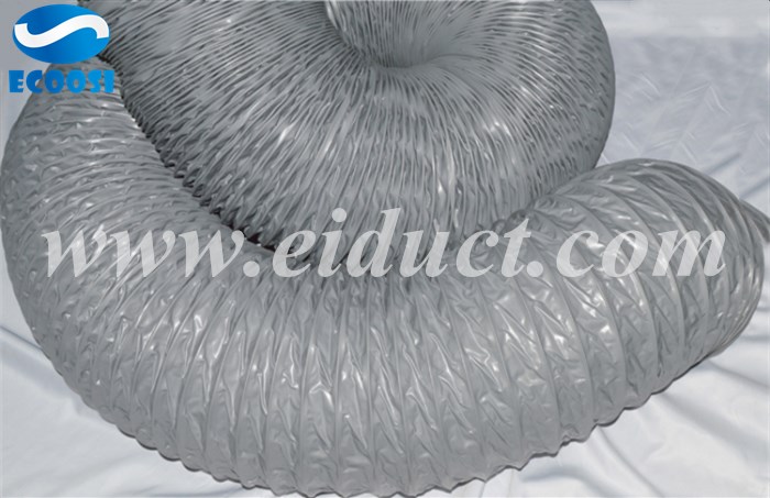 PVC grey flexible duct hose for fume exhaust