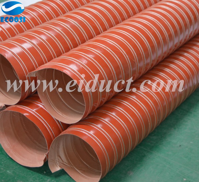 double layer heat resistant silicone ducting hose