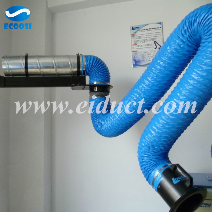 Blue PVC Flexible Ventilation Hose
