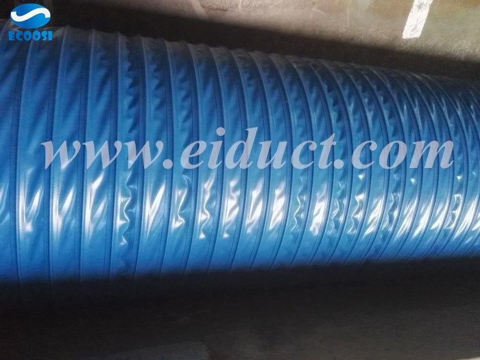 PVC Flexible Tarpaulin Duct Hose Blue