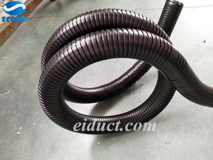 Why Ecoosi PVC flex semi-rigid interlock self-supporting duct hose is ideal for industrial air movement and fume control applications?