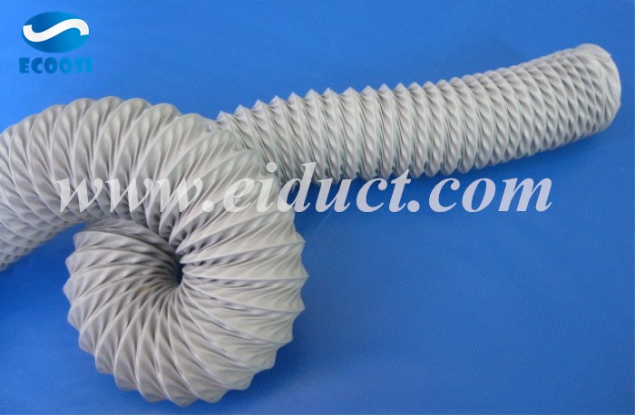 Why Ecoosi PVC flexible nylon fabric air tarpaulin duct hose is ideal for light-duty dust extraction and air movement?