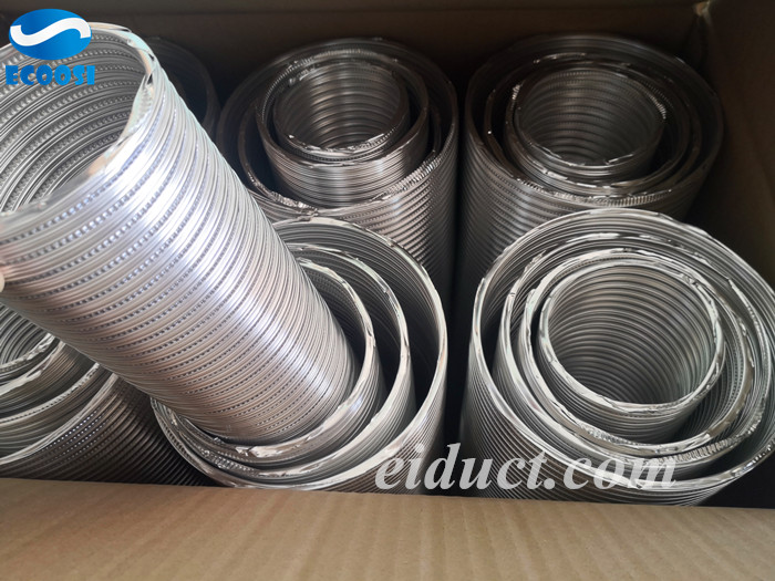 What kind of semi-rigid flexible aluminum air duct hose is ideal for applications that require flexibility and stability?