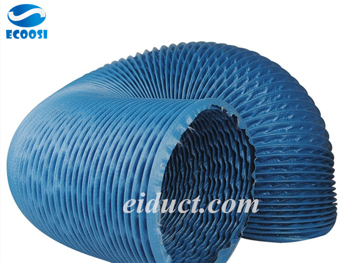 Ecoosi industrial PVC flexible fabric ducting fume extraction hose is ideal use for working environments with fumes