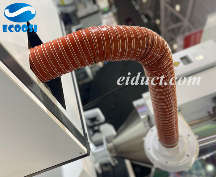 Hot Air Silicone Fiberglass hose is ideal for high-temperature working conditions such as in the printing and plastics industry